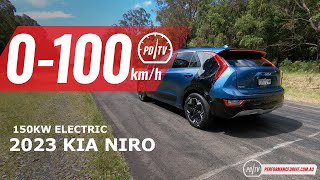 2023 Kia Niro EV GTLine 0100kmh amp motor sound [upl. by Jehanna53]