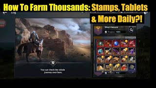 Black Desert Mobile How To Farm Thousands Stamps Tablets Pristine Daily [upl. by Ylyl]