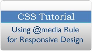 CSS Tutorial 40  media rule in CSS [upl. by Lotsirk924]