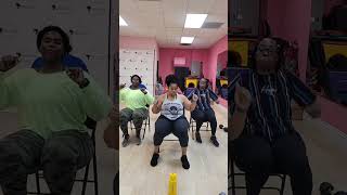 Senior chair dance workouts Its easy and a lot of fun chairworkouts workoutsforbeginners [upl. by Auqined]