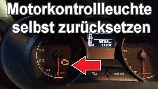 Motorkontrollleuchte zurücksetzen ohne Diagnosegerät  Anleitung  MKL beim Auto löschen [upl. by Adah303]