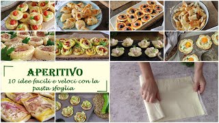 APERITIVO 10 IDEE facili e veloci con la PASTA SFOGLIA [upl. by Llenahc]