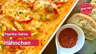 PaprikaSahneHähnchen  schnelles Ofenrezept [upl. by Lokkin]