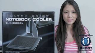 Zalman ZMNC3000U Quiet Notebook Cooler  Review AcousticPCcom [upl. by Esetal]