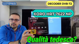 Decoder Digitale Terreste DVBT2 XORO HRT 7622 NP  Qualità tedesca [upl. by Nnylimaj]