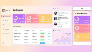 React Responsive Admin Panel Tutorial  React Admin Dashboard Template Design  For Beginners [upl. by Nylasor]