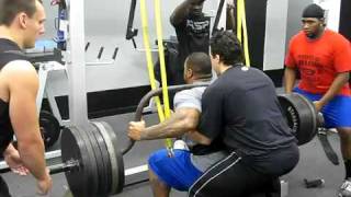 NFL FB Jeff Logan 615 lb Chamerbered Squat [upl. by Camarata471]