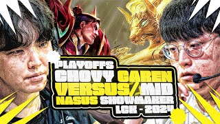 😈 CHOVY GAREN MID vs NASUS DE SHOWMAKER en LCK 🤯 GEN G vs DK PLAYOFFS [upl. by Ehcar]