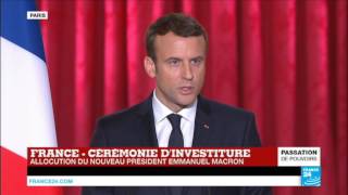 REPLAY  1er discours dEmmanuel Macron président de la République française [upl. by Leugimsiul]