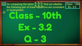 Class  10th Ex  32 Q 3 Maths Pair of Linear Equations in Two Variables NCERT CBSE [upl. by Nagirrek]