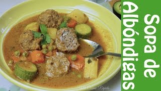 Sopa de Albóndigas  Receta Fácil  Mi Cocina Rápida [upl. by Necaj943]