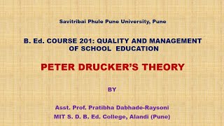 Peter Druckers Theory of Management By Pratibha DabhadeRaysoni [upl. by Drofhsa]