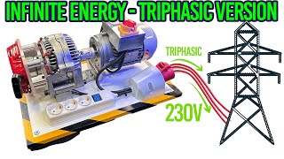 Triphasic Infinite Energy Generator 10Kw 230V  Liberty Engine 11 [upl. by Atalanta]