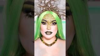 💚🐍✨ medusa makeuptutorial halloween halloweenmakeup halloweencostume [upl. by Mij164]