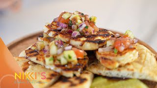 3 Delicious And Easy Grilled Haloumi Recipes  Nikkis Modern Mediterranean [upl. by Tiffa]