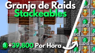 Minecraft Granja de Raids Stackeable 128k ítems por Hora 118 Stacking Raid Farm ianxofour [upl. by Goat631]