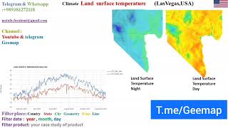 Land Surface Temperature Las Vegas  LST lst gee python remotesensing سنجشازدور جاوا [upl. by Eppesiug844]