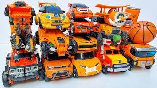 Full Robot Tobot Orange Color TRANSFORMERS Car Park  Stopmotion Rescue RobotCar in the Cave Cartoon [upl. by Ijat]