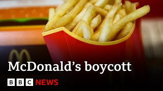 McDonalds CEO warns of hit from boycotts  BBC News [upl. by Tsiuqram]