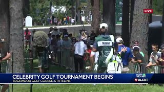 Celebrity golf tournament competition gets underway in South Lake Tahoe [upl. by Leventhal]