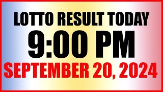 Lotto Result Today 9pm Draw September 20 2024 Swertres Ez2 Pcso [upl. by Dlaner]