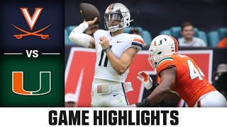 Virginia vs Miami Game Highlights  2023 ACC Football [upl. by Morez]