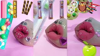 ASMR Emoji Eating Show 👄 Handy Eating Snack Candy 🍦 Ice Cream Emoticon Candy ✨ mukbang asmr [upl. by Ailimaj]