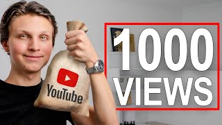 How Much YouTube Pays You For 1000 Views In 2024 [upl. by Relyhcs]