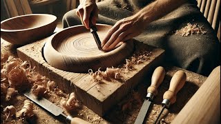 Amazing 😱😱 DIY wooden plates with natural finishes [upl. by Netsyrc]