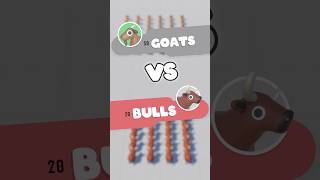 50 🐐 goats vs 20 🐂 bulls  Battle Sim animalfaceoff battlesimulator games [upl. by Faulkner]