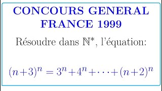 Concours général FRANCE baccalauréat concours equation france [upl. by Eserrehs]