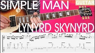 Simple Man Guitar Tutorial [upl. by Anialam495]