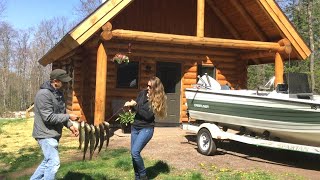 Catching Walleye for our Homestead OFF GRID FISH FRY for Minnesota Fishing Opener May 2024 [upl. by Nnov]