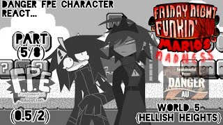 Danger FPE Character react Fnf Mario Madness V2  Part 58  052  Hellish Heights  GN [upl. by Wesley161]