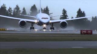 Boeing 787 Dreamliner soars for first flight [upl. by Furtek390]