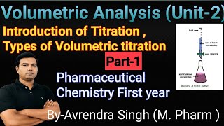 Volumetric Analysis Part1 Introduction fundamentals of titration by Avrendra Singh MPharm [upl. by Mount422]