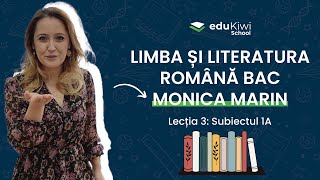 Limba și Literatura Română pentru clasa a XIIa BAC  profesor Monica Marin  eduKiwi School [upl. by Eetse]