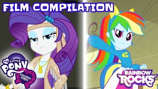 Equestria Girls  FULL FILMS Rainbow Rocks amp Equestria Girls  My Little Pony MLPEG  2 HOURS [upl. by Drawyeh]