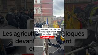 bauern vs polizei in frankreich 🇫🇷🚜 bauerndemo demo protest police traktor news [upl. by Ajnat]