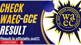 WAEC GCE RESULT IS OUT Waec release 2024first series result check your result online using phone [upl. by Lahcsap]