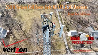 250 ft Verizon Cell Tower Gets 4G LTE amp 5G Antennas On A Brand New Cell Tower [upl. by Manny791]