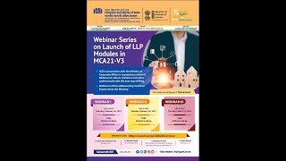 Webinar Series on Launch of LLP Modules in MCA21V3 [upl. by Garratt]