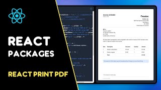 React Print PDF Build and generate PDF using React [upl. by Barbaraanne]