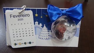 Como montar calendário de mesa com esfera de acrilico [upl. by Parnas]