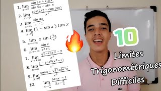 10 Limites Trigonométriques Difficiles🔥 1bac sm amp ex [upl. by Swinton10]