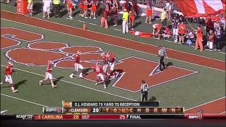 Clemson vs WF  DJ Howard 75 yard TD [upl. by Amsed56]