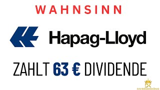 Hapag Lloyd Aktie schüttet 63 Euro Dividende aus  Aktienanalyse [upl. by Akemahs]