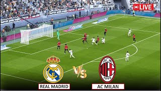 🔴LIVE  REAL MADRID vs AC MILAN I CLUB FRIENDLY FOOTBALL MATCH STREAMING I eFOOTBALL PES 21 GAMEPLAY [upl. by Tahpos]