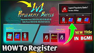 How To Get New Legendary Popularity Battle Title BGMI  Fully Explain New Popularity Battle Event [upl. by Gavrilla]