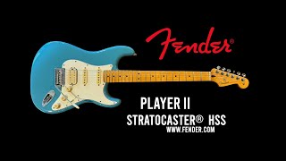 FENDER Player II Stratocaster® HSS  Aquatone Blue  Tone Master Pro [upl. by Leeda164]